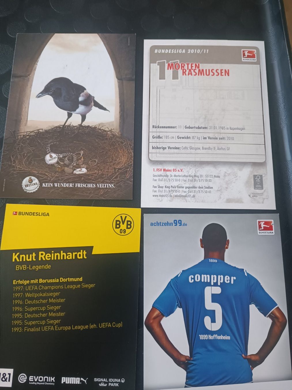 Autografi: Fussball-Mix - 4 signierte Autogrammkarten - Set – Usato da Menziken venduto da Artographs 1