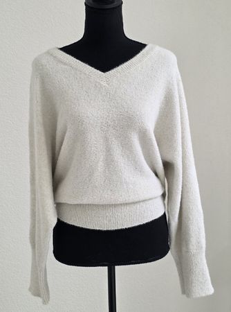 Damen Pullover C&A weiss mit Glitzer Grösse XL neuwertig
