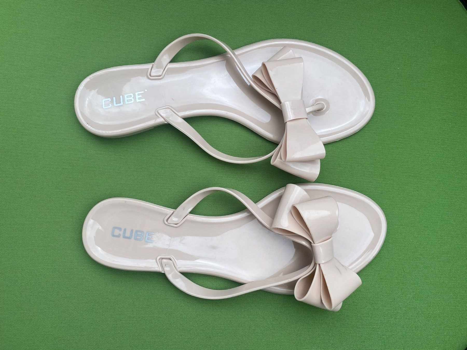 Cube Damenschuhe: SUMMERTIME - stilvolle/edle Flip-Flops, beige/crème, 38 – Neu (gemäss Beschreibung) aus Winkel von ferrari2022 1