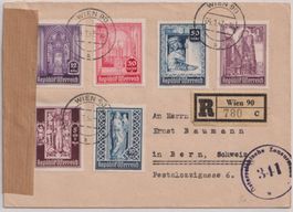 Österreich 1947: Zensurbrief nach Bern