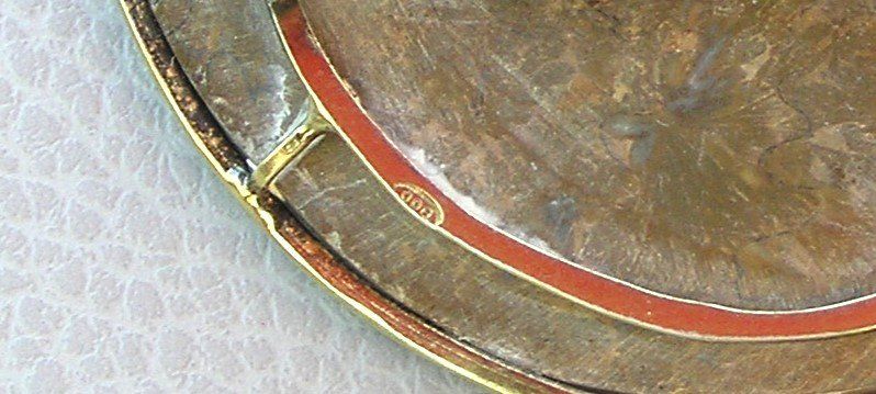 Spille & Fermagli: AMMONIT BROSCHE FASSUNG 800 SILBER – Usato da Grenchen venduto da Antique-hunter 2