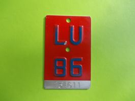 Velonummer / Fahrradnummer LU 86 ... zum 40. Geburtstag !
