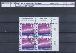 2004 "Tag der Briefmarke Dietikon", Viererblock, ET-Stempel