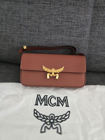 MCM Schultertasche Small Laurel Coconut Shell neuwertig