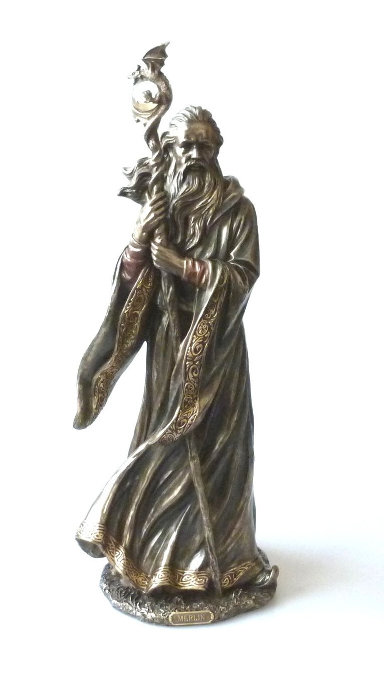 Figuren: Merlin - Kunstharz-Statue mit Kristallkugel – Neu und originalverpackt aus Mauren von Yeelen 2