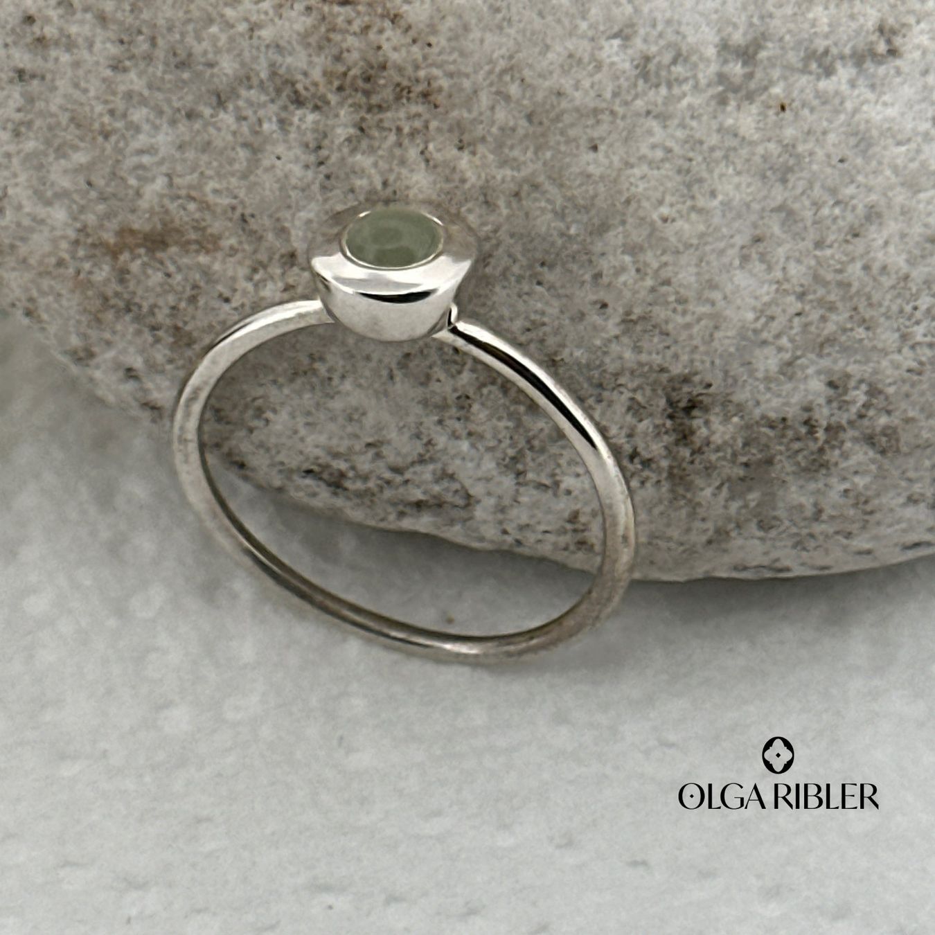 Olga Ribler Anelli: Prehnit Silber Ring 925 Grösse 58 – Nuovo (secondo la descrizione) da Luzern venduto da Schmuckoutlet 7