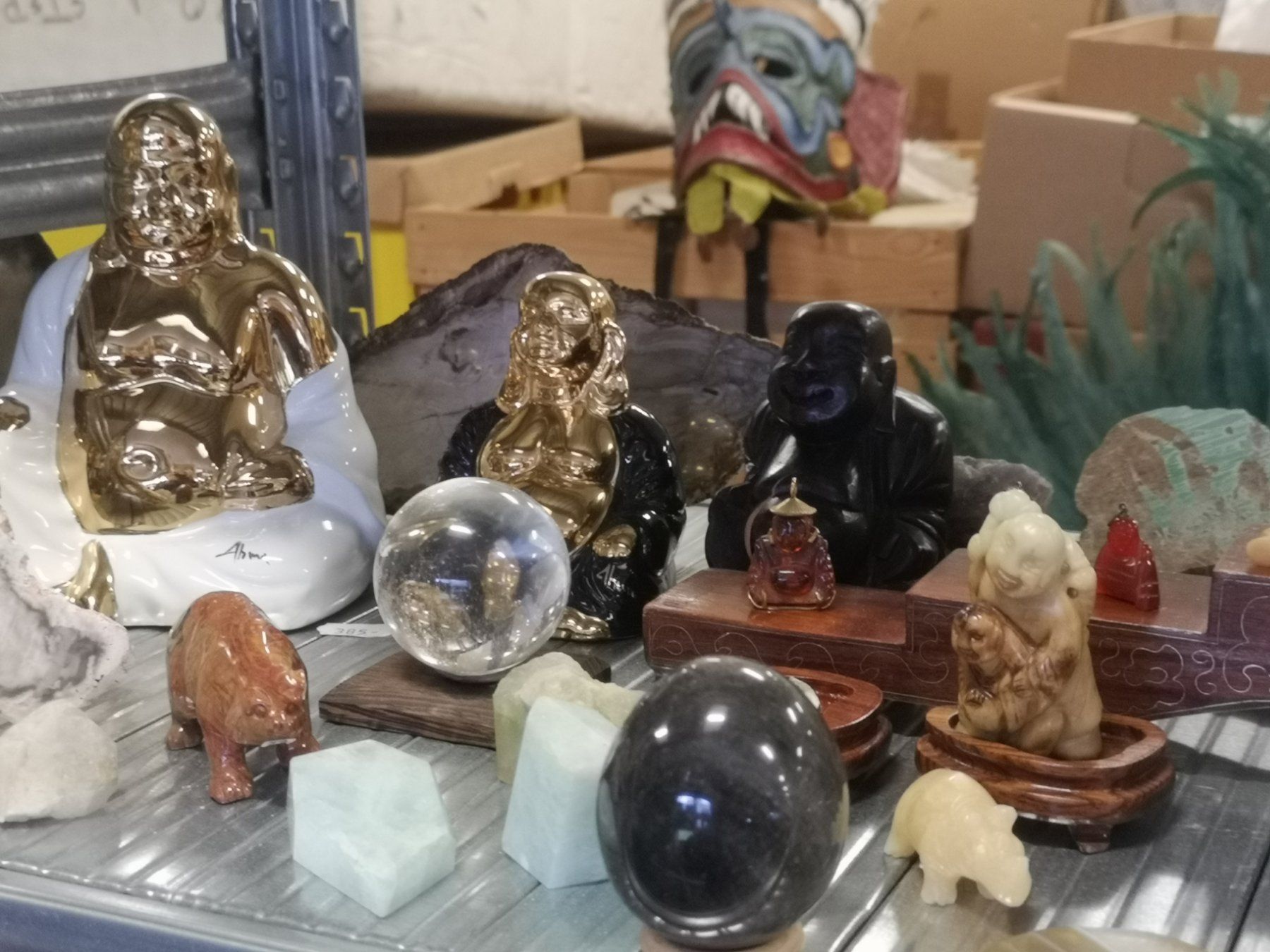 Statuette: alter Antike Jade Figur Buddha Amulett Schutz Glücksbringer – Nuovo (secondo la descrizione) da Kloten venduto da Asiatica 7