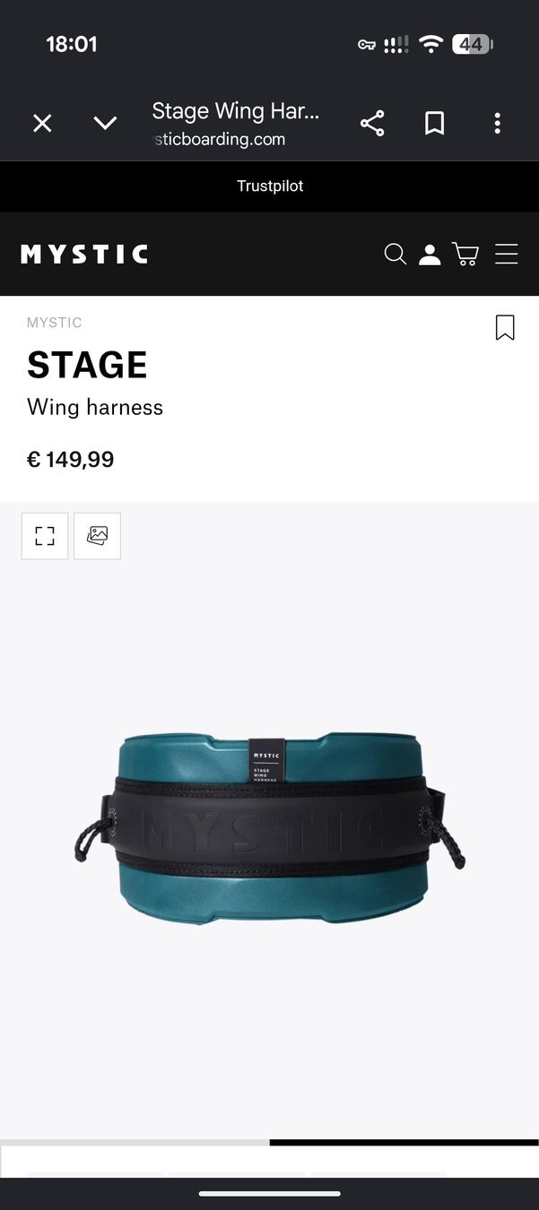Mystic Sport dell'aria & Aquiloni: Mystic Stage Wing Harness – Usato da Zürich venduto da aza_8fvq 8
