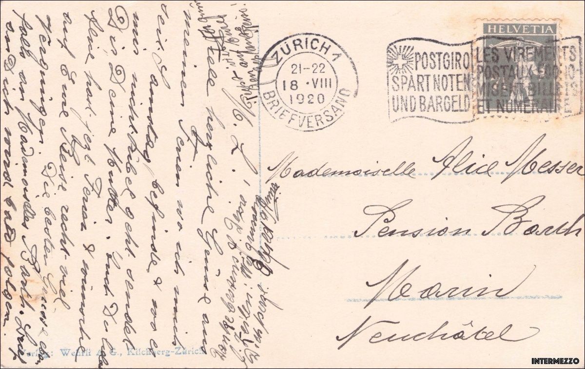 Cartoline postali: Zürich // 1920 Trams Paradeplatz Oldtimer Tram Strassenbahn – Usato da Basel venduto da intermezzo12 1