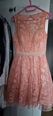 Cocktailkleid Gr. M lachsfarbe wie NEU