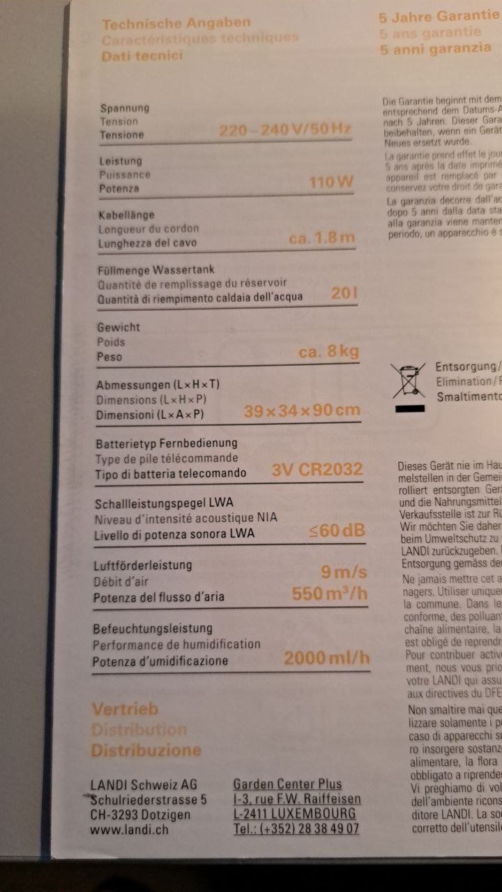 Condizionatori: Luftkühler, Befeuchter, Ventilator, Klimagerät Prima Vista – Usato da Affoltern am Albis venduto da InsigniaB 5
