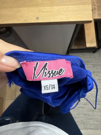 Missue Kleid blau Spaghettiträger Grösse XS 34