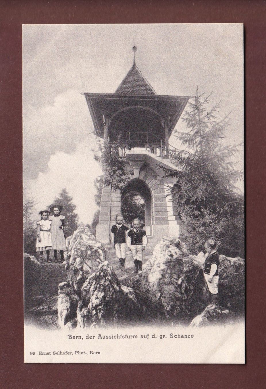 Cartoline postali: BERN - Grosse Schanze - Aussichtsturm - Kinder – Usato da Pully venduto da nicecards-shop