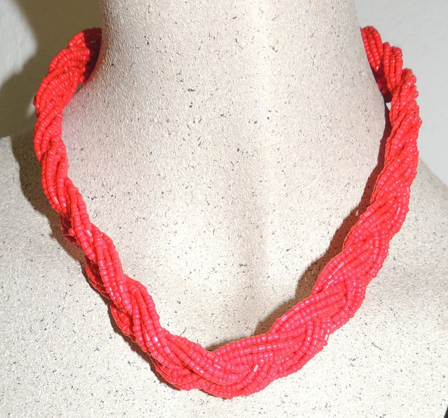 Catenine: SCHÖNE KETTE "ZOPF" ROTE PERLEN NEU 45 CM – Nuovo (secondo la descrizione) da Au ZH venduto da FashionConsultant 3