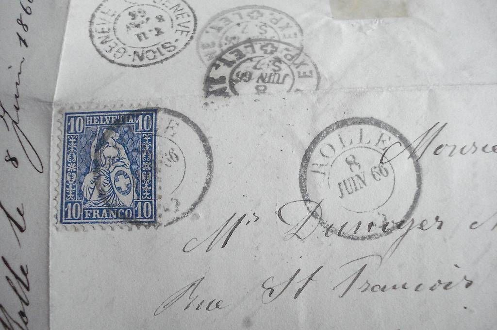 Buste & buste per spedizione: 1 enveloppe 1866 – Usato da St-Barthélemy VD venduto da meal83 1