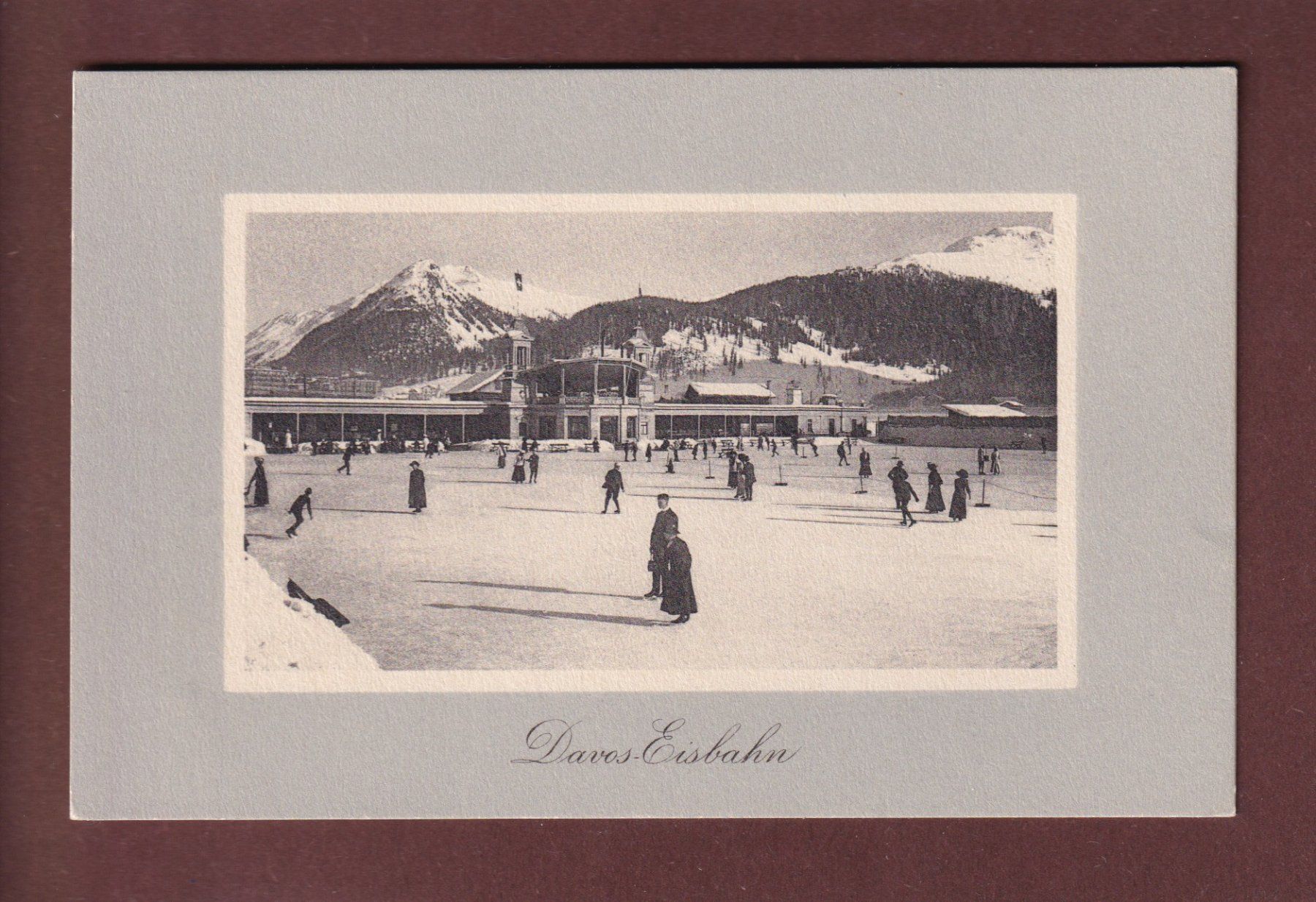 Ansichtskarten: DAVOS - Eisbahn – Gebraucht aus Pully von nicecards