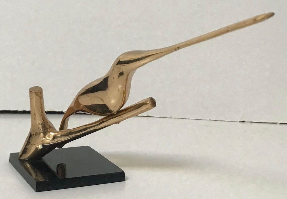 Sehr Interessante Vogel Bronze Skulptur 3