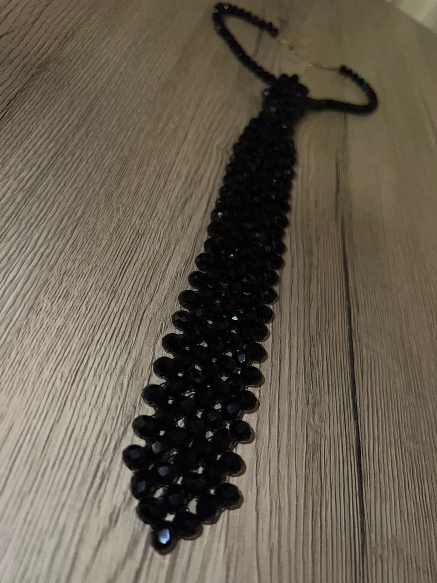 Catenine: Schwarze handgefertigte Perlenkette / Halskette – Nuovo (secondo la descrizione) da St. Gallen venduto da mil_8znw 3