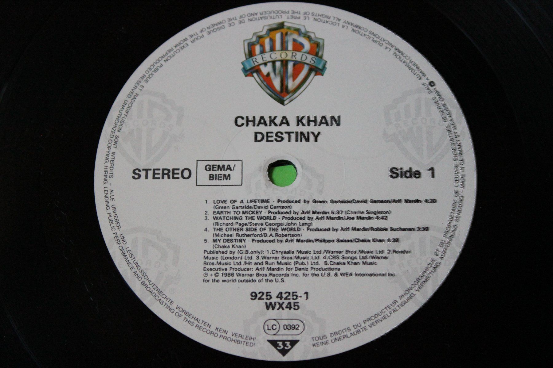 Dischi in vinile: Chaka Khan - Dastiny LP Vinyl Germany 1986 – Usato da Tübach venduto da JamesStone 2