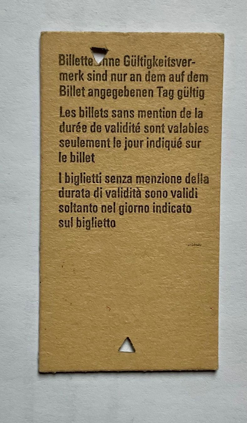 Biglietti: Altes Billett aus Karton von 1984 – Usato da Endingen venduto da nathan05 1