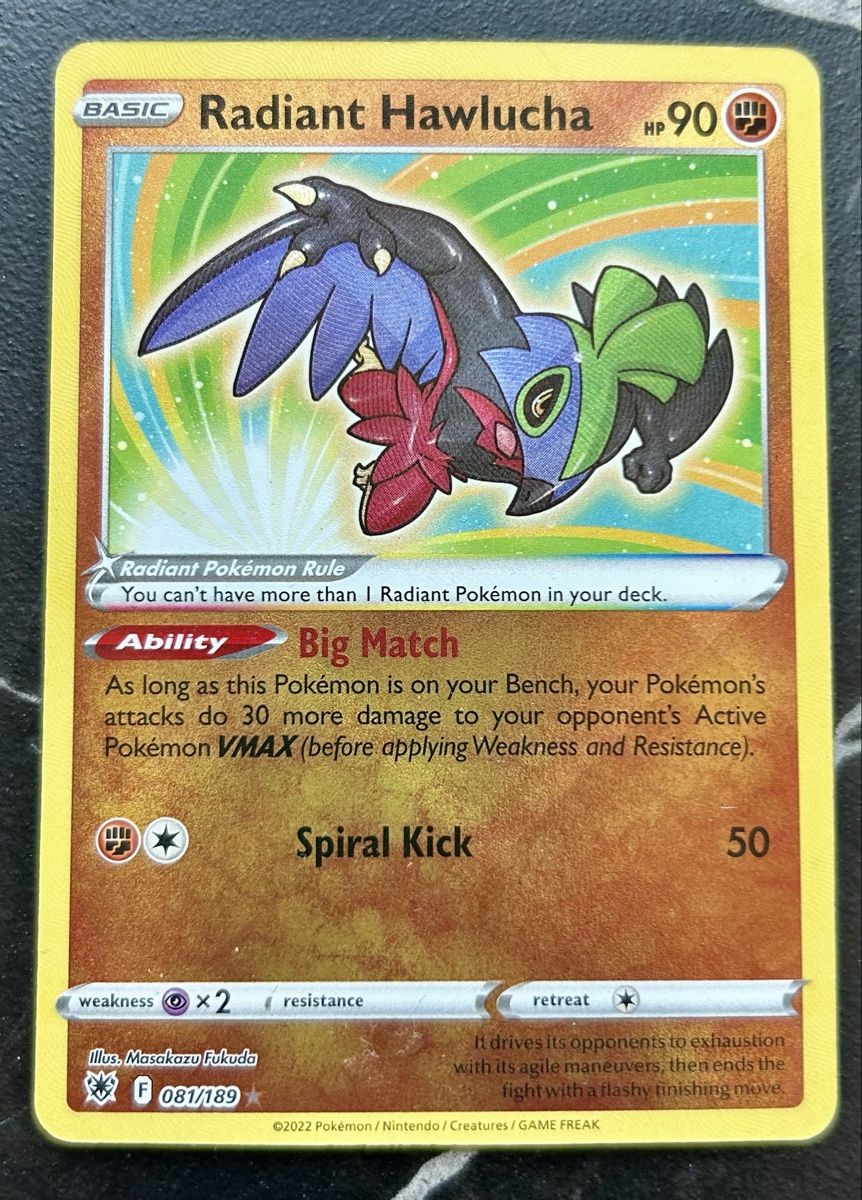 Pokémon Carte collezionabili: Pokémon Radiant Hawlucha – Usato da Balerna venduto da Roby-Ric