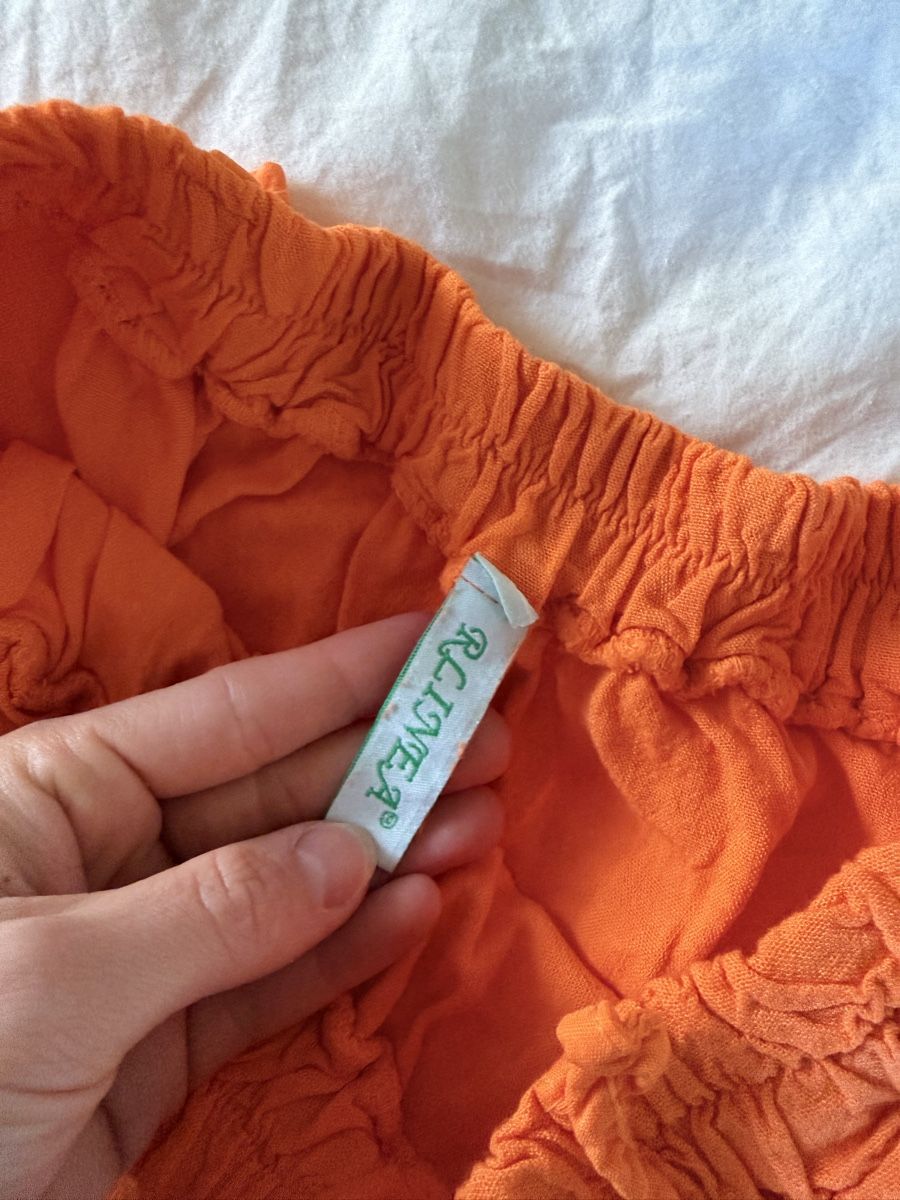 Gonne: Orange Summer Skirt, Buttons – Usato da Zürich venduto da BettinaMarie2308 4
