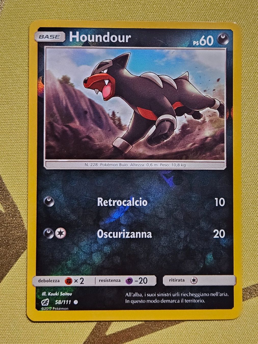 Pokémon Carte collezionabili: Crimson Invasion - Houndour 58/111 IT – Usato da Bellinzona venduto da Pokemarco