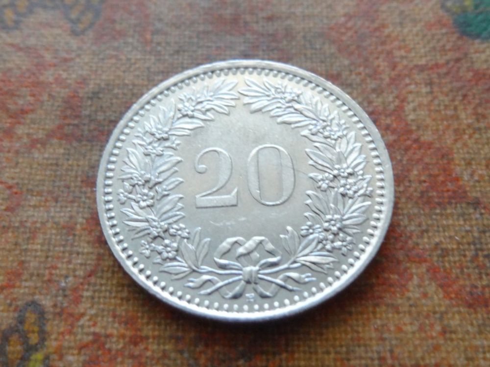 Alle Münzen: 20 Rp. 1989 – Gebraucht aus Romanel-sur-Lausanne von Swift13 1