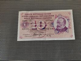 10 Fr, CH Banknote 1971 fast neu