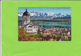 Zürich-Kreuzkirche und Glarneralpen