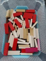 Lego Mauersteine , rot, weiss, beige