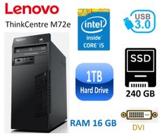 PC Lenovo M72E Core i5 16GB 240GB 1TB