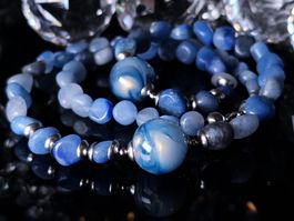 Aventurin blau Hals Kette Edelstein Schmuck natur Sein