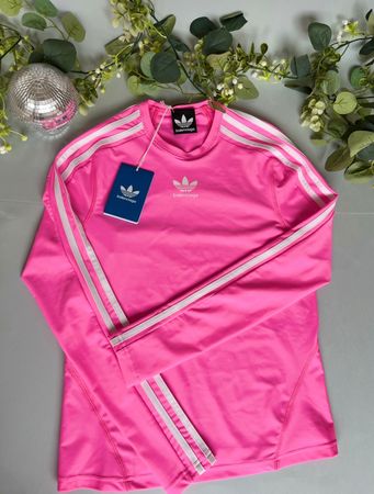 BALENCIAGA X ADIDAS PINK LONG SLEEVE TOP Y2K LANGARMSHIRT