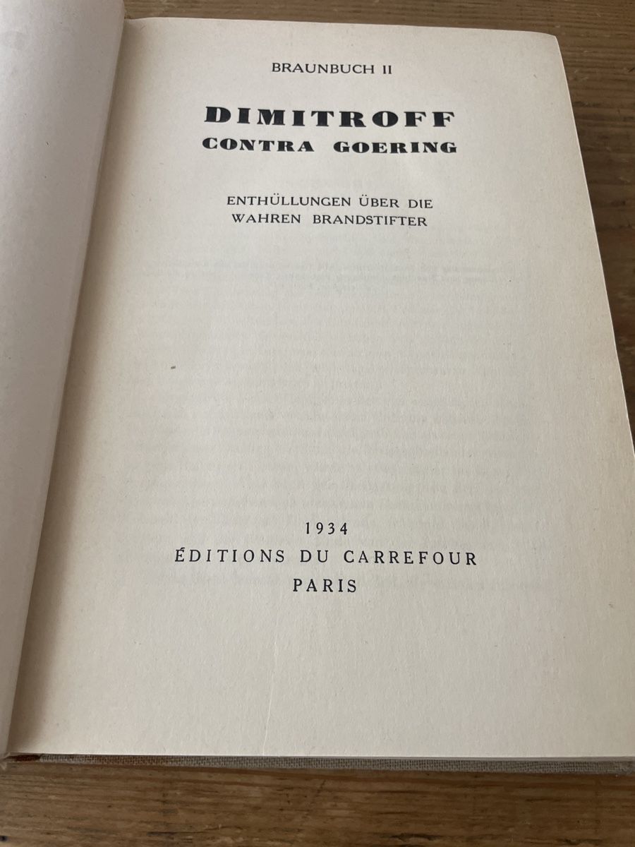 Bücher: Antikes Buch Dimitroff Contra Göring 1934 Braunbuch 2 – Gebraucht aus Winterthur von cheerio97 3
