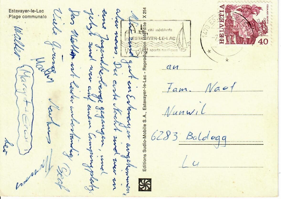 Cartoline postali: Estavayer - le - Lac – Usato da Hochdorf venduto da Ziegel-16 1