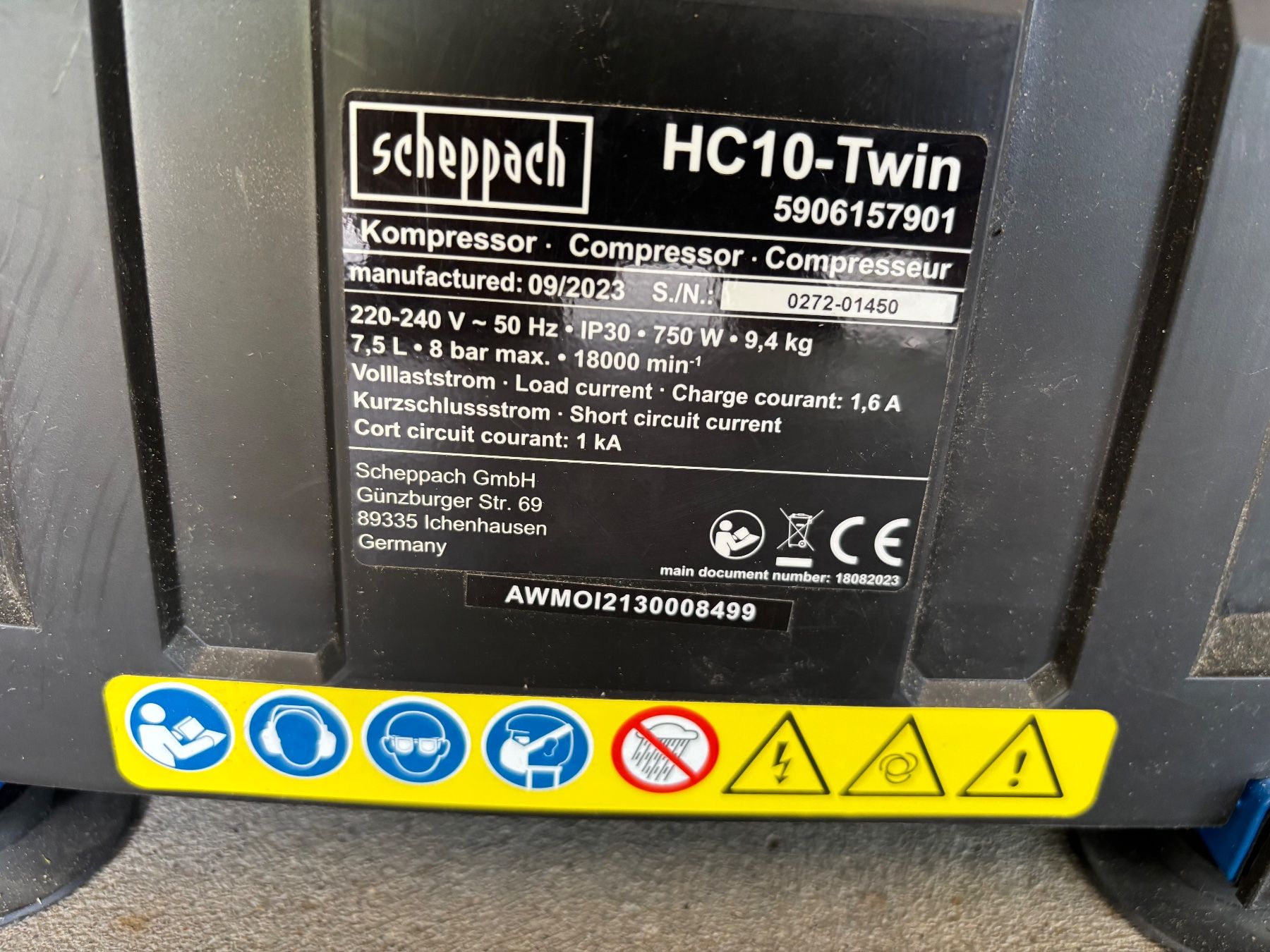 Scheppach Kompressoren: Kompressor Scheppach HC20-Twin (kaum gebraucht) – Gebraucht aus Pfaffhausen von tanpopo 1