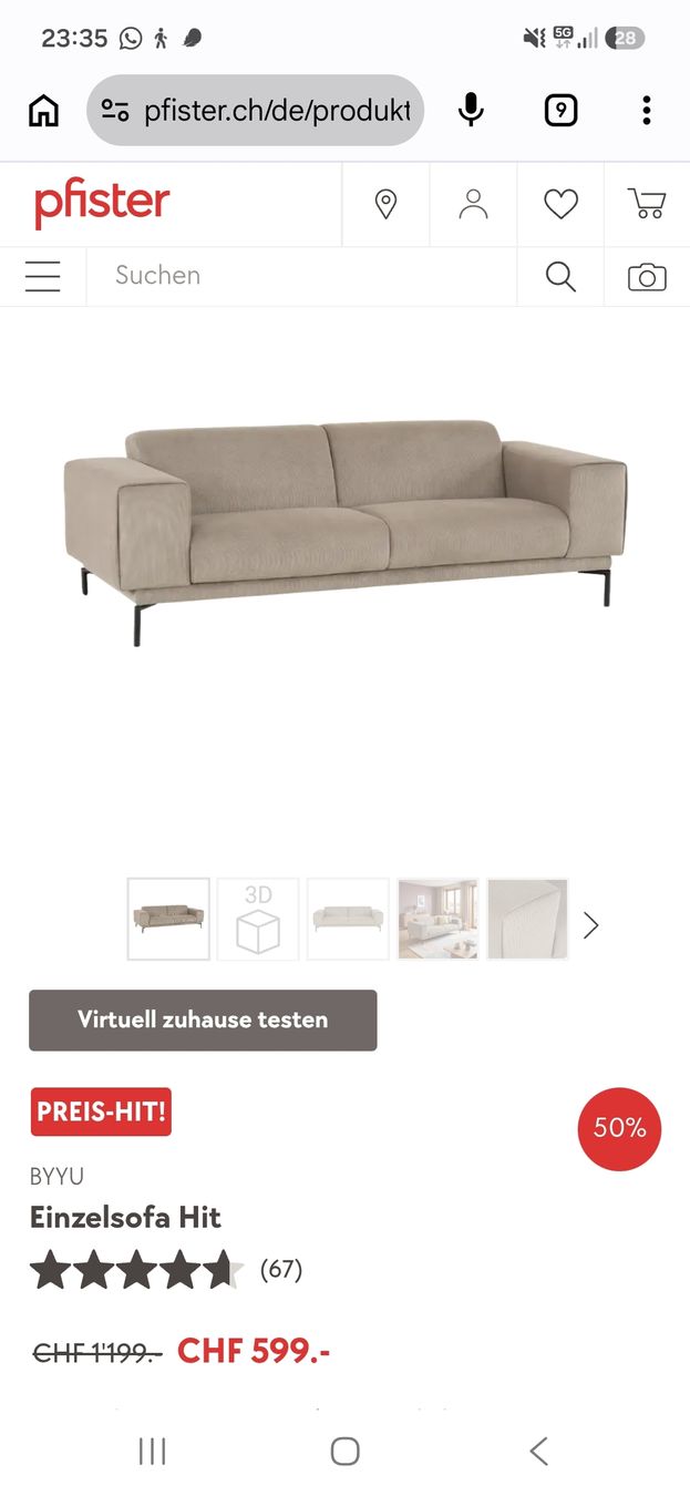 Divani: 2x Pfister 3er Sofa – Usato da Gettnau venduto da Gleka 1