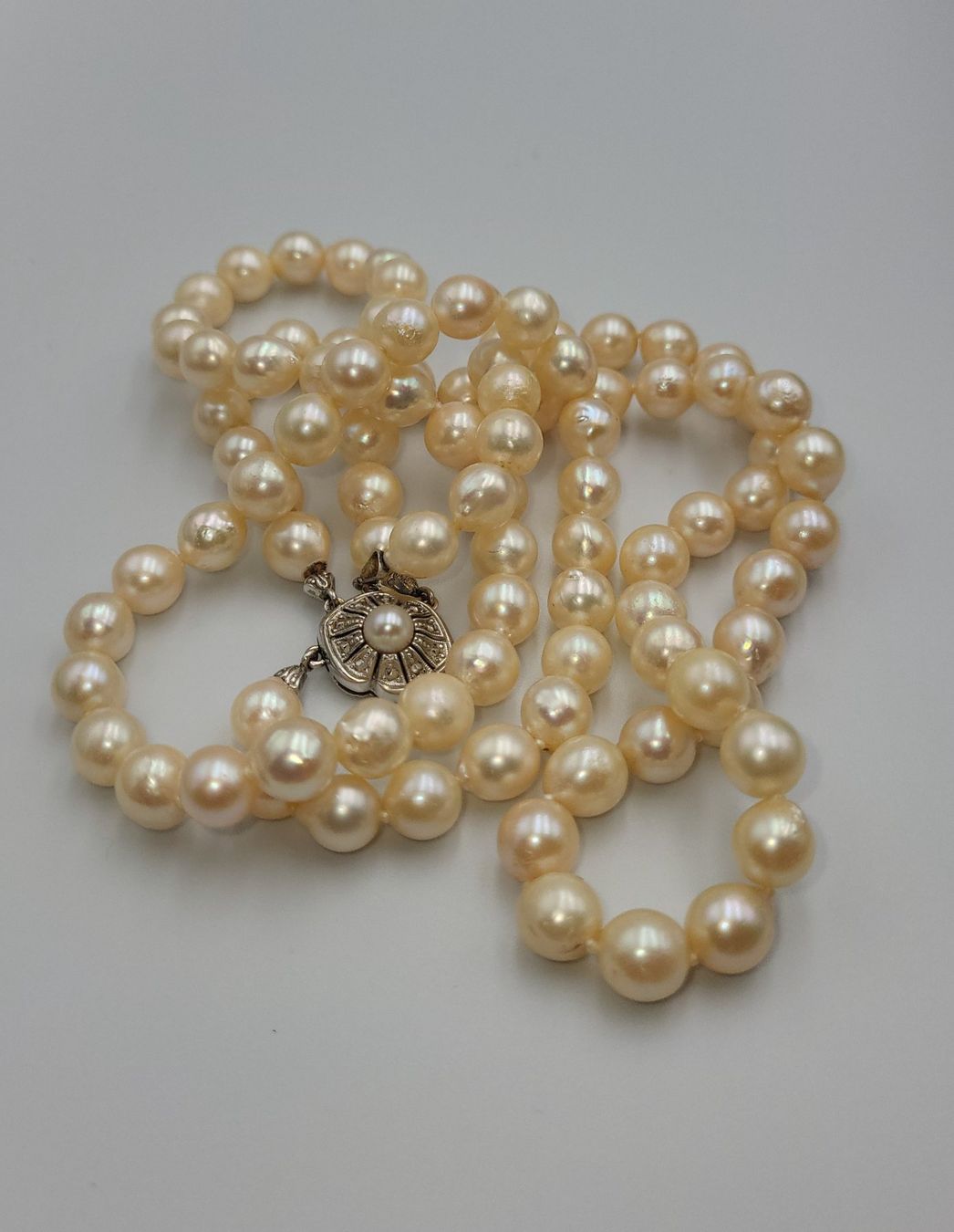 Catenine: Gold 585 Perlen Kette Mit Gold Verschluss – Usato da Wald ZH venduto da Dasilver 8