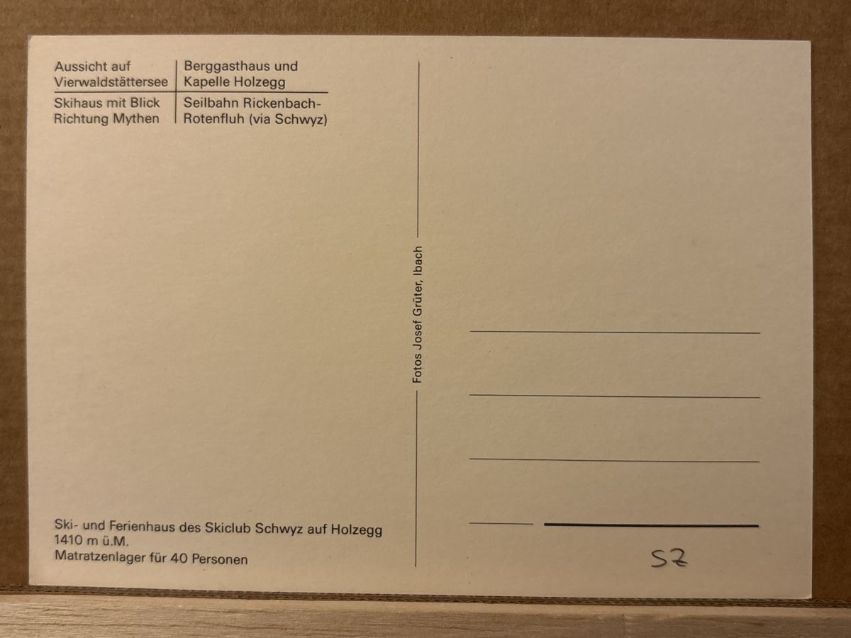 Cartoline postali: AK von Skihaus Holzegg – Usato da Rümlang venduto da Kartenpost1 1