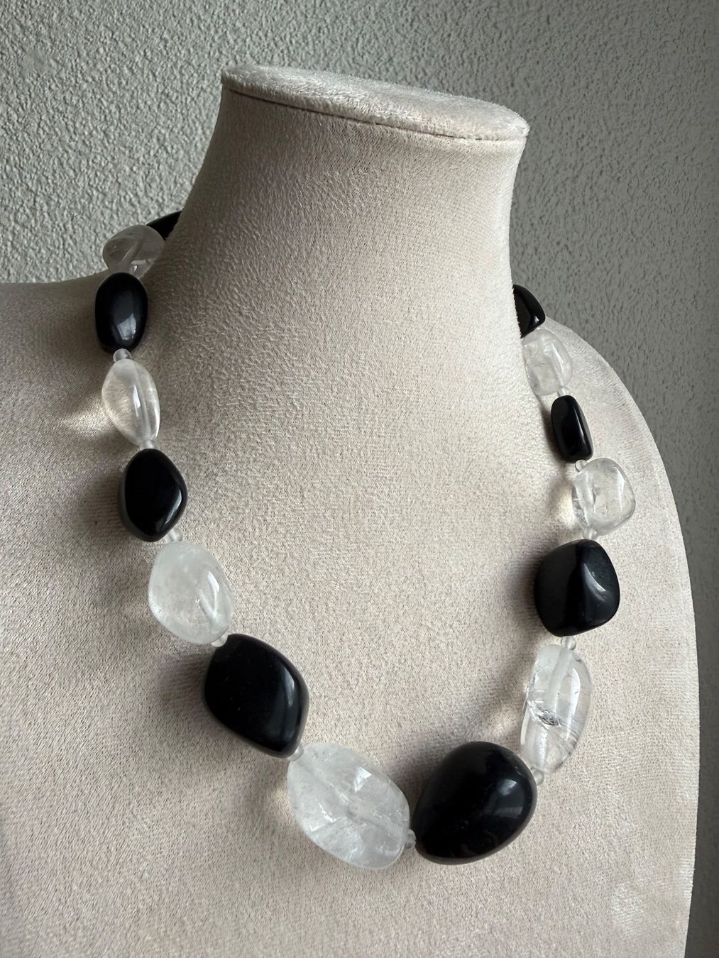Onyx Catenine: Bergkristall und Onyx Kette – Usato da Spiegel b. Bern venduto da Rogger72 1