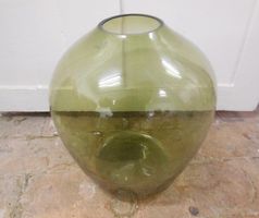 Vase Bodenvase bauchig mundgeblasen sehr dekorativ s.Masse