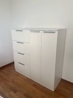 Modern White 4-Drawer + 2-Door Cabinet (Purchased 2021)