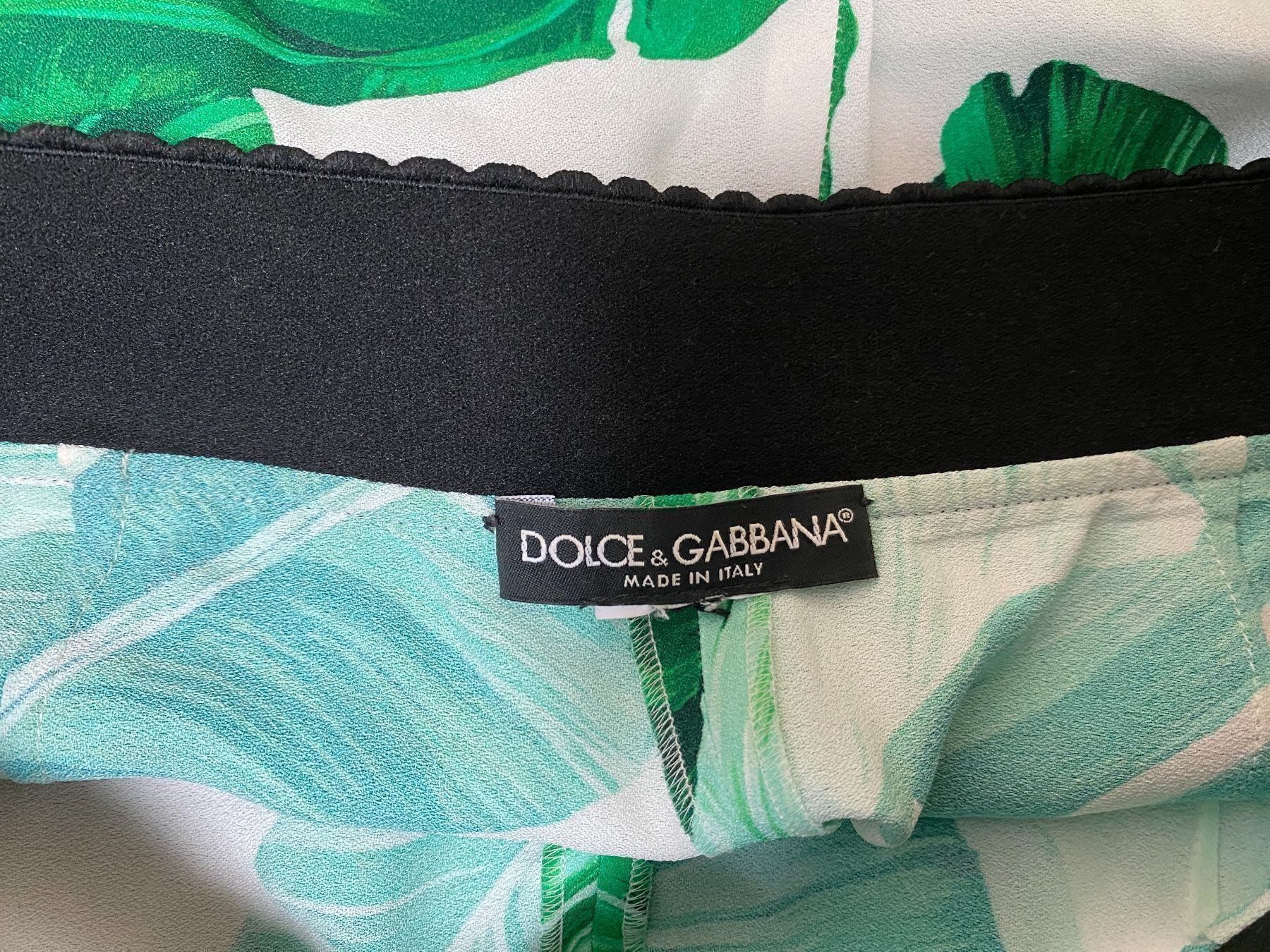 Dolce & Gabbana Pantaloni: Dolce & Gabbana Hosen mit Palmenprint – Usato da Meilen venduto da Emma_321 4
