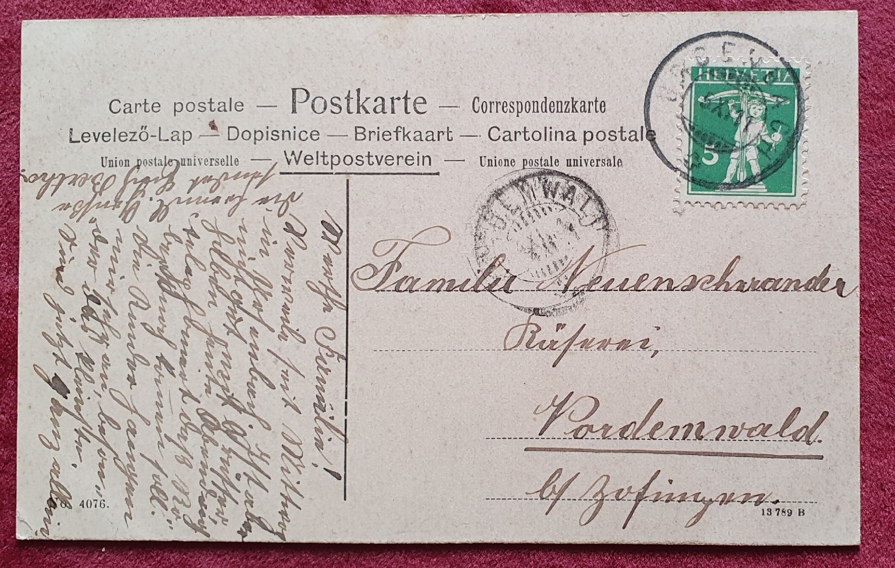 Cartoline postali: Gruss aus Ursenbach 1911 – Usato da Kreuzlingen venduto da Rschweiz1 1