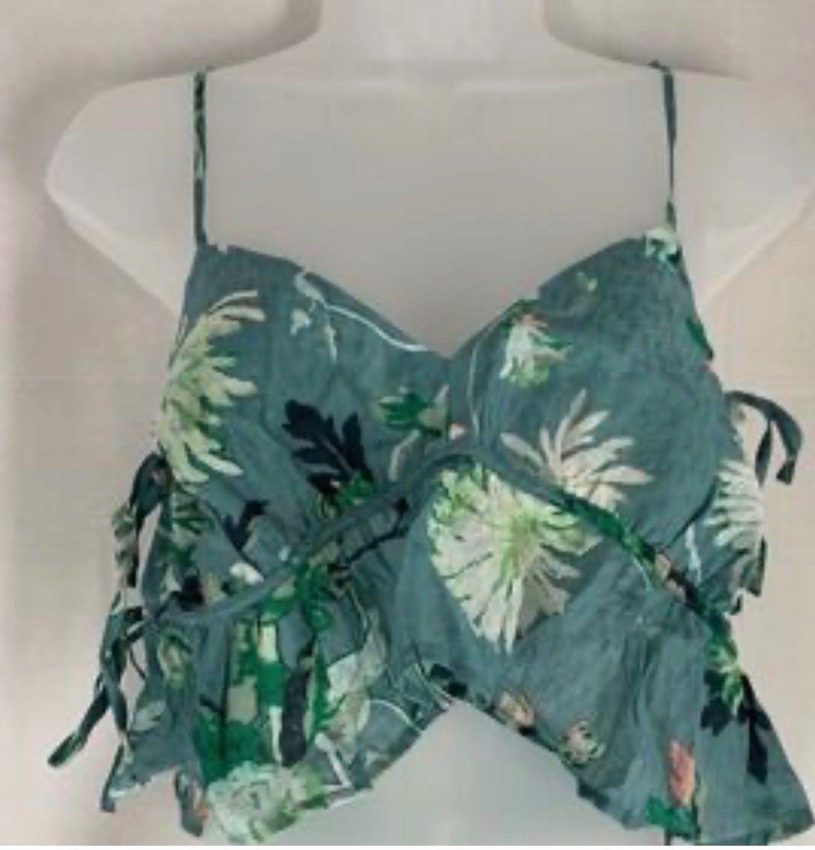H&M Tops: H&M Top, Grösse S grün Blumenmuster Versand 2.50 – Neu (gemäss Beschreibung) aus Meilen von ana9 3