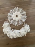 Antikes, weisses Kommunion-Haarschmuck-Set,