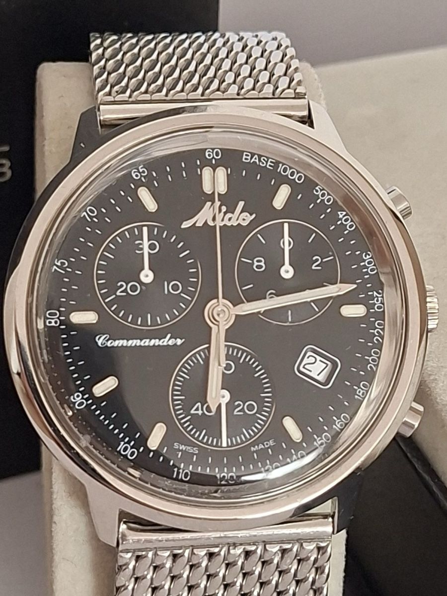 Mido Orologi: Orologio Mido Commander Cronografo acciaio – Usato da Murten venduto da Elvezio 1