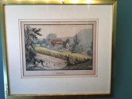 Lithografie Toffen von Johann Friedrich Wagner um 1840