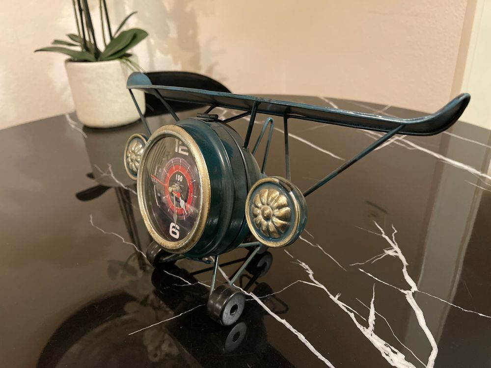 Horloge à quartz aviation FMA FCS simulation métallique pointeur d